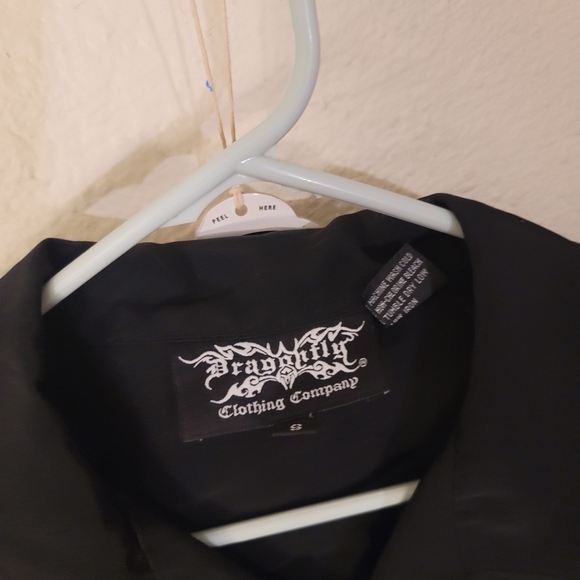 Vintage y2k Dragon Fly Buttom Shirt - Picture 4 of 6